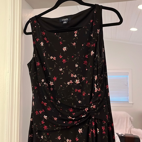 Chaps | Dresses | Chaps Black Dress With Pretty Pink Flowers | Poshmark Chaps | Dresses | Chaps Black Dress With Pretty Pink Flowers | Poshmark